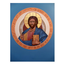Christ Pantocrator Prayer Card Postcard