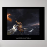 Christ stilling the storm - Old Master print