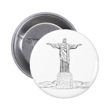 christ the redeemer button