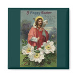 Christ the Shepherd with Lamb Vintage Easter Refrigerator Magnets