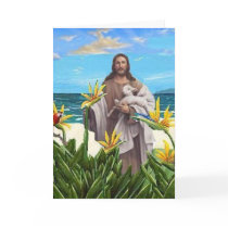 Christ With Bird Of Paradise Greeting Card