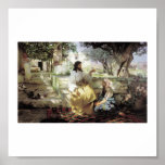 Christ with Martha and Maria circa 1886 Print