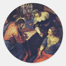 Christ With Mary And Martha Inv 4788 By Tintoretto Sticker