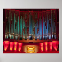 Christchurch Town Hall organ poster