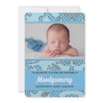 Christening Invitation for Baby Boy