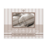 CHRISTENING INVITATION :: stylish stripe 2 postcards