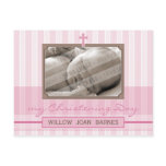 CHRISTENING INVITATION :: stylish stripe 3 postcards