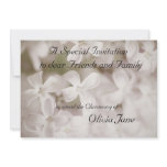 Christening Invitation Template , White Lilacs