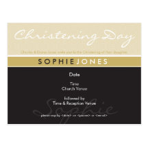 CHRISTENING INVITE :: simply groovy 3 Post Card