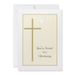 Christening Invite Template -- Cross and Dove