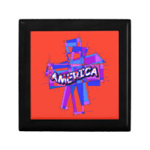 Christian American Mosaic Keepsake Box