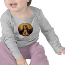 Christian Art of Sacred Heart of Jesus and Mary T-shirt