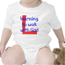 Christian baby vest - Learning to Walk with God Tshirt