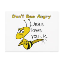 Christian bee design, Don't bee angry Postcards