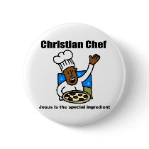 Christian Chef religious gift Buttons