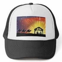 Christian Christmas Nativity Scene Trucker Hat