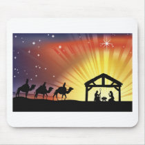 Christian Christmas Nativity Scene Mousepads