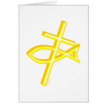 Christian Cross & Fish Greeting Cards