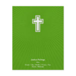 Christian Cross on green background flyers