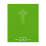 Christian Cross on green background flyers