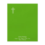 Christian Cross on green background flyers