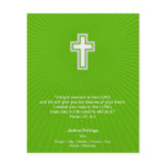 Christian Cross on green background flyers