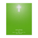 Christian Cross on green background flyers