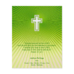 Christian Cross on green background flyers
