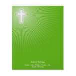 Christian Cross on green background flyers
