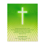 Christian Cross on green background flyers