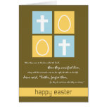 Christian Easter card ~ Cross & Eggs