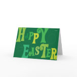 Christian Easter card ~ Green Happy Easter