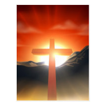 Christian Easter cross concept Postcards