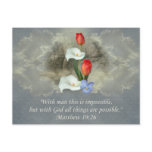 Christian Faith Art ~ Matthew 19:26 Postcards