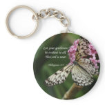 Christian Faith Art ~ Philippians 4:5 keychains