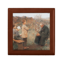 Christian Fine Art Vintage French Painting Jewelry Boxes