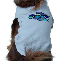 Christian Fish School - Blue and Aqua Dog Tshirt