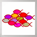 Christian Fish School, Bright Red posters