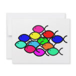 Christian Fish School - Rainbow Colours invitations