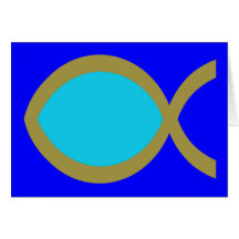 Christian Fish Symbol Card