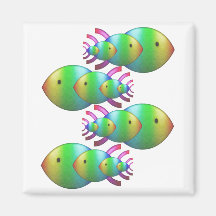Christian Fish Symbol Families Magnets