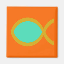 Christian Fish Symbol Fridge Magnet