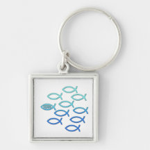 Christian Fish Symbol Keychains