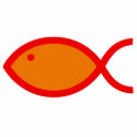 Christian Fish Symbol - LOUD! Orange and Red photo sculptures