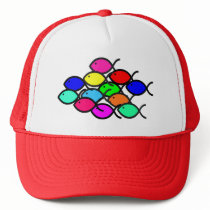 Christian Fish Symbol - Rainbow Colours