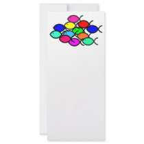 Christian Fish Symbol - Rainbow Colours