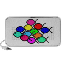 Christian Fish Symbol - Rainbow Colours