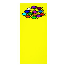Christian Fish Symbols -Rainbow School Full Colour Rack Card