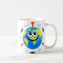 Christian Globe Coffee Mugs