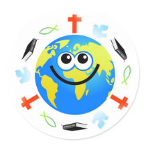 Christian Globe stickers